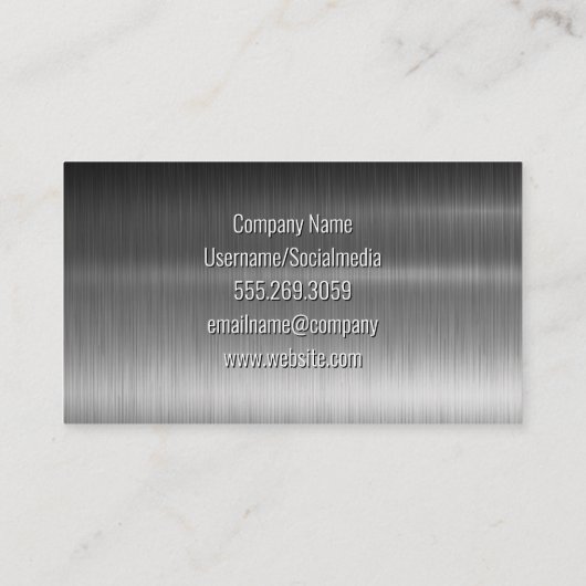 Huisreparatie Constructie Pictogrammen | Metallic Visitekaartje (Achterkant)