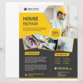 Huisreparatie Service Flyer Sjabloon (Voorkant / Achterkant)