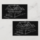 Huisschema's van blauwdrukken | Architectenontwerp Visitekaartje (Voorkant / Achterkant)