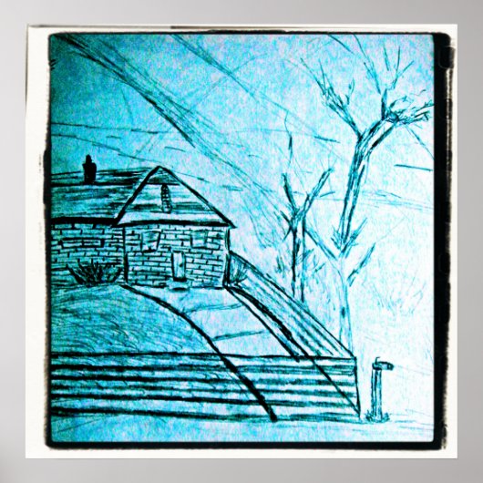 huisschets poster (Voorkant)