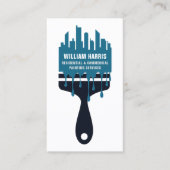 Huisschilder Marine & Blauw QR Code Visitekaartje (Voorkant)