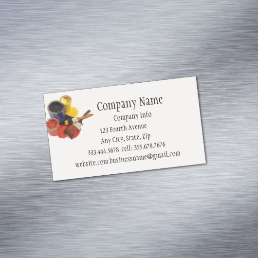 Huisschilderend Visitekaartje Magnetisch Visitekaartje (Voorbeeld)