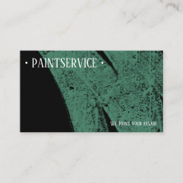 Huisschilderij groen op zwart modern, minimalistis visitekaartje