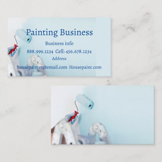 Huisschilderwerk Aangepast Visitekaartje (Voorkant / Achterkant)