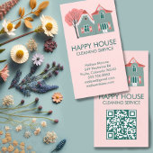 Huisschoonmaak Home Services Charmante QR-code Visitekaartje