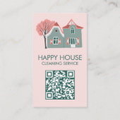 Huisschoonmaak Home Services Charmante QR-code Visitekaartje (Achterkant)