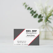 Huisschoonmaak, schoonmaakdienst, enz. visitekaartje (Staand voorkant)