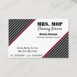 Huisschoonmaak, schoonmaakdienst, enz. visitekaartje
