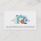 Huisschoonmaakdiensten | dienstmeisje visitekaartje (Achterkant)