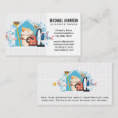 Huisschoonmaakdiensten | dienstmeisje visitekaartje (Voorkant / Achterkant)