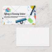 Huisschoonmaakdiensten | Gereedschapsapparatuur Visitekaartje (Voorkant / Achterkant)