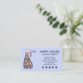 Huisschoonmaakdiensten Janitor Daisy Spray Fles Visitekaartje (Staand voorkant)