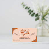 Huisschoonmaakdiensten Professioneel Sinaasappel L Visitekaartje (Staand voorkant)