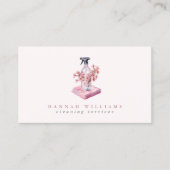 Huisschoonmaakdiensten Spuitfles QR-code Visitekaartje (Voorkant)