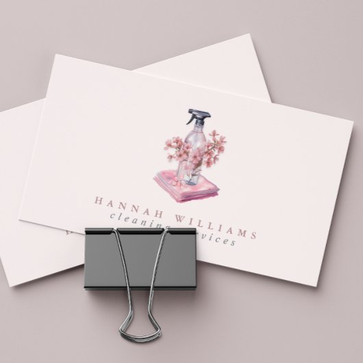 Huisschoonmaakdiensten Spuitfles QR-code Visitekaartje