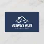 Huisschoonmaakservice Minimalistisch marineblauw Visitekaartje