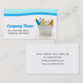 Huisschoonmaakservice Witte & Blauwe Kaart Visitekaartje (Voorkant / Achterkant)