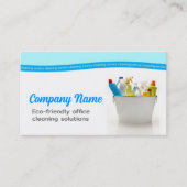 Huisschoonmaakservice Witte & Blauwe Kaart Visitekaartje (Voorkant)