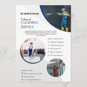 Huisschoonmaakservice Zakelijke flyers Kaart
