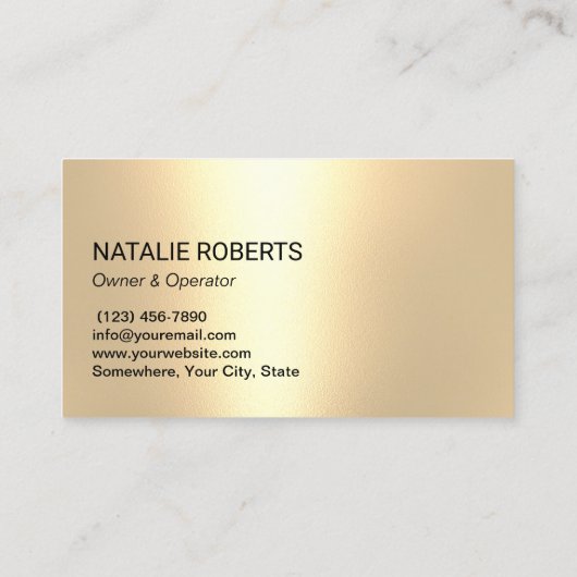 Huisschoonmaakservice Zwart & Gouden Spuitreiniger Visitekaartje (Achterkant)