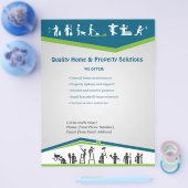Huisservices Flyer Sjabloon (Enkel)