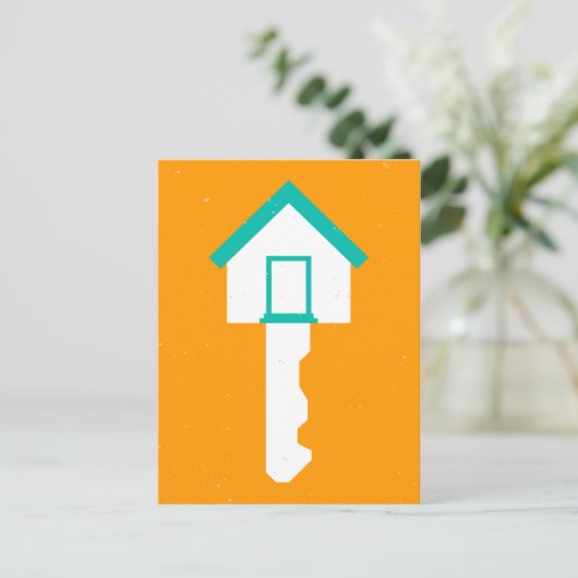 huissleutel briefkaart (Staand voorkant)