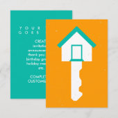 huissleutel kaart (Voorkant / Achterkant)