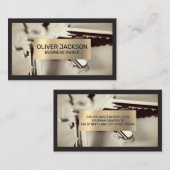 huissleutels | Goud metallisch Lijst Visitekaartje (Voorkant / Achterkant)