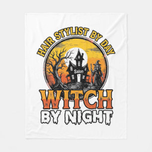 Huisstijl Heks Bij Nacht Vintage Halloween Desi Fleece Deken