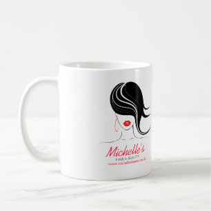 Huisstijl voor haar- en schoonheidssalonbedrijf koffiemok