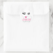 Huisstijl voor wimper extensiebedrijven in de haar ronde sticker (Tas)