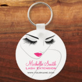Huisstijl voor wimper extensiebedrijven voor haar  sleutelhanger (Voorkant)