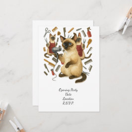 Huisstijlstylist voor kattenliefhebbers kaart