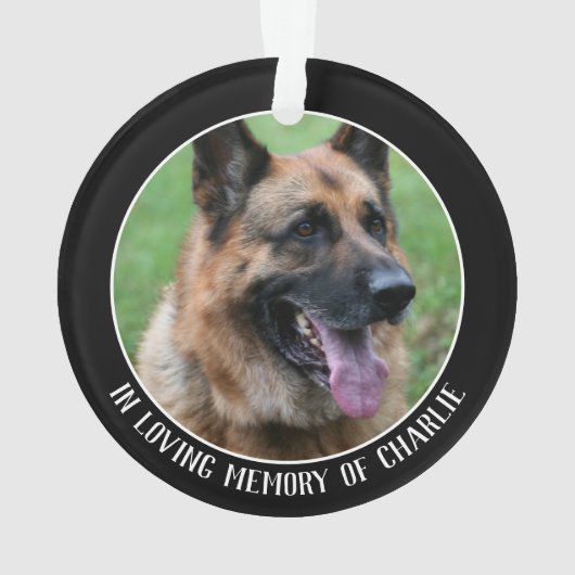 Huisvederdengeheugen, in een liefhebbende herinner ornament (achterkant)