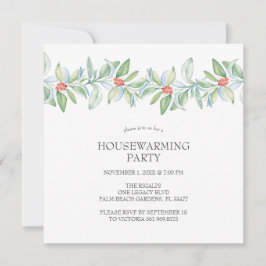 Huisverwarming Onderdeel Uitnodigingen Waterverf K