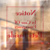 Huisvesten binnen vensterkoeling raamsticker (Vel 2)