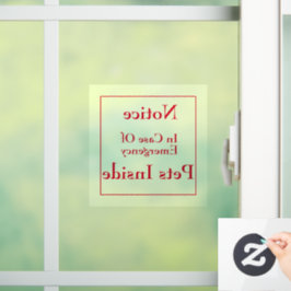 Huisvesten binnen vensterkoeling raamsticker