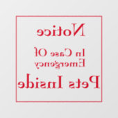 Huisvesten binnen vensterkoeling raamsticker (Vel)