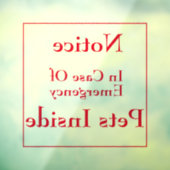 Huisvesten binnen vensterkoeling raamsticker (Vel 3)