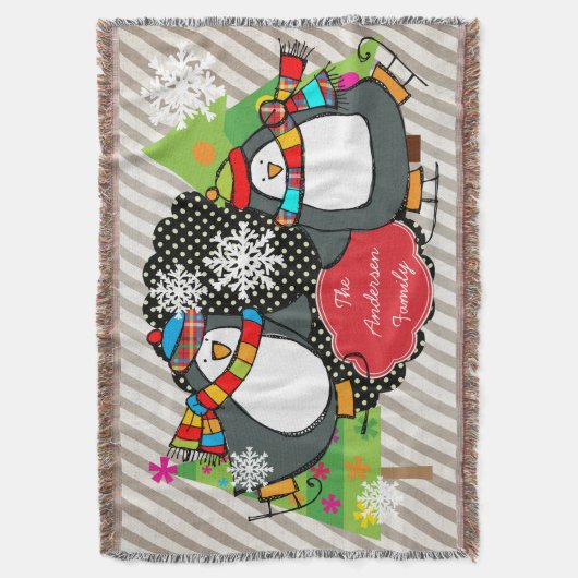 Huisvestende pinguïns Persoonlijke vakantiewoning Deken (Voorkant Verticaal)