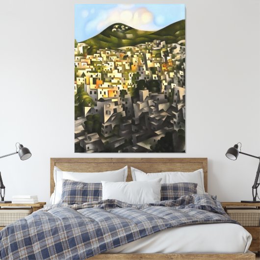 Huisvesting aan de zijkant - Abstracte kunstfoto Canvas Afdruk (Insitu (Slaapkamer))
