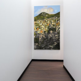 Huisvesting aan de zijkant - Abstracte kunstfoto Canvas Afdruk