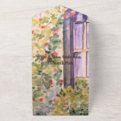 Huisvesting en nieuw adres oude deur all in one uitnodiging (Buitenkant)