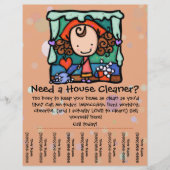 Huisvesting. House Cleaner. Aangepaste speciale ac Flyer (Voorkant)