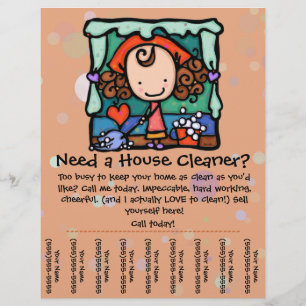 Huisvesting. House Cleaner. Aangepaste speciale ac Flyer