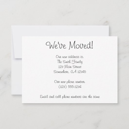 Huisvesting in Argenteuil door Monet, adreswijzigi Aankondiging (Achterkant)