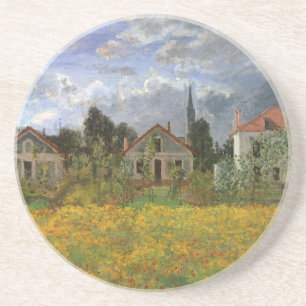 Huisvesting in Argentinië door Claude Monet,  kuns Zandsteen Onderzetter