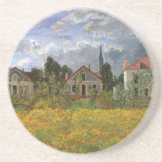 Huisvesting in Argentinië door Claude Monet,  kuns Zandsteen Onderzetter (Voorkant)