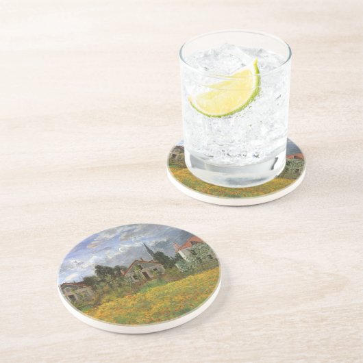 Huisvesting in Argentinië door Claude Monet,  kuns Zandsteen Onderzetter (Zijkant)