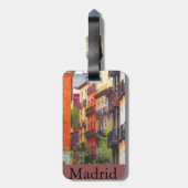 Huisvesting in Madrid Bagagelabel (Achterkant verticaal)